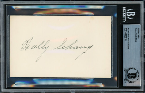 Wally Shang Autographed 3x5 Index Card New York Yankees Beckett BAS Stock #211329