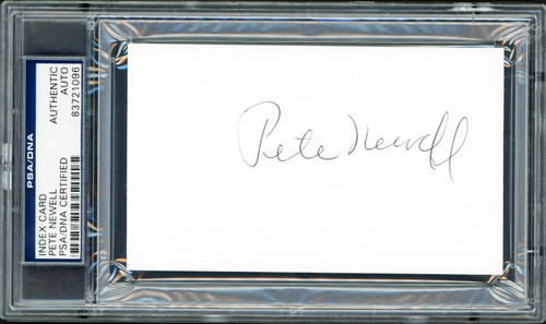 Pete Newell Autographed 3x5 Index Card Coach PSA/DNA Stock #211335