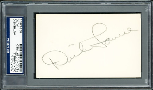 Dick Turk Farrell Autographed 3x5 Index Card Philadelphia Phillies PSA/DNA Stock #211346
