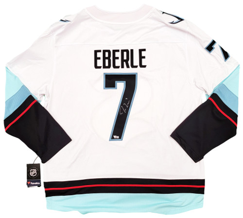 Seattle Kraken Jordan Eberle Autographed White Fanatics Jersey Size XL Fanatics Holo Stock #211624