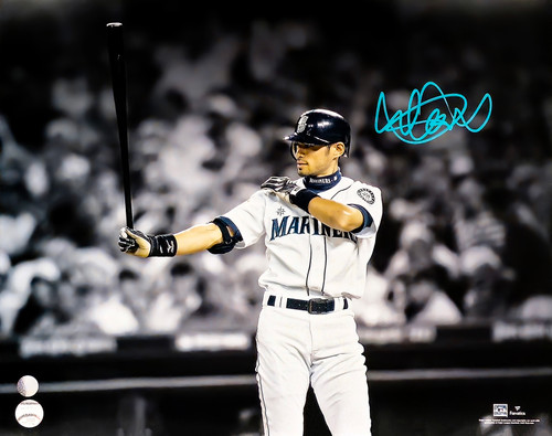 Ichiro Suzuki Autographed 16x20 Photo Seattle Mariners Spotlight IS Holo Stock #212173