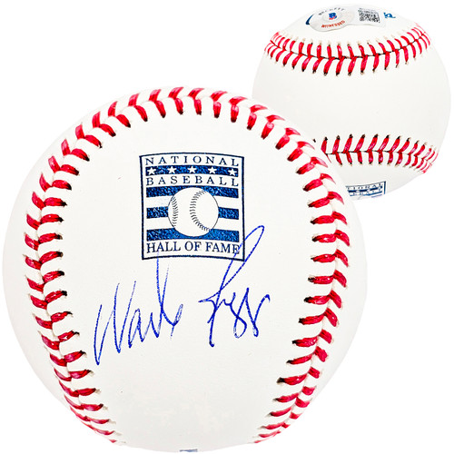 Wade Boggs Autographed Official Hall Of Fame HOF Logo Baseball Boston Red Sox Beckett BAS Witness Stock #212244