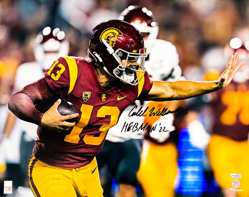 Caleb Williams Autographed 16x20 Photo USC Trojans Heisman Pose "Heisman 22" Fanatics Holo Stock #212966