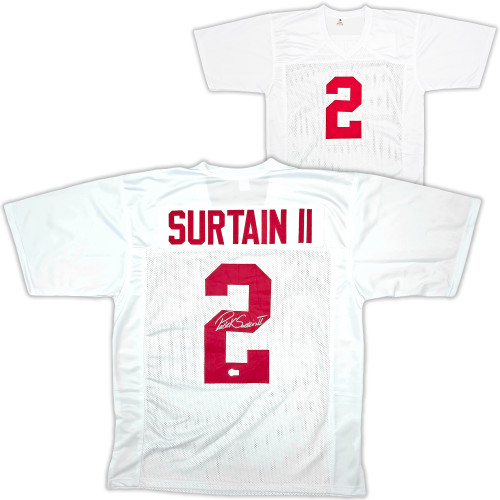 Alabama Crimson Tide Patrick Surtain II Autographed White Jersey Beckett BAS Witness Stock #213092