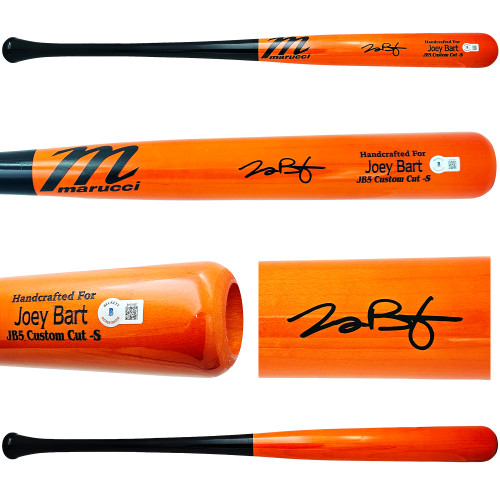 Joey Bart Autographed Orange Marucci Player Model Bat San Francisco Giants Beckett BAS QR Stock #215345