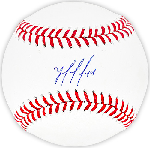 Yordan Alvarez Autographed Official MLB Baseball Houston Astros Beckett BAS Witness Stock #215399