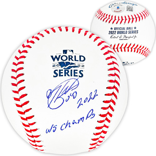 Hector Neris Autographed Official 2022 World Series MLB Baseball Houston Astros "2022 WS Champions" Beckett BAS Witness Stock #215407