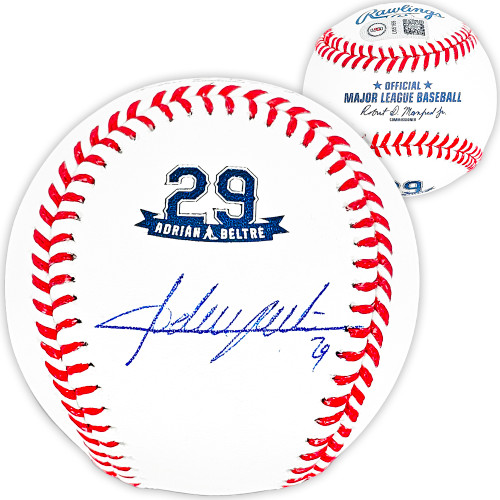 Adrian Beltre Autographed Official Retirement Logo MLB Baseball Texas Rangers JSA Stock #215521