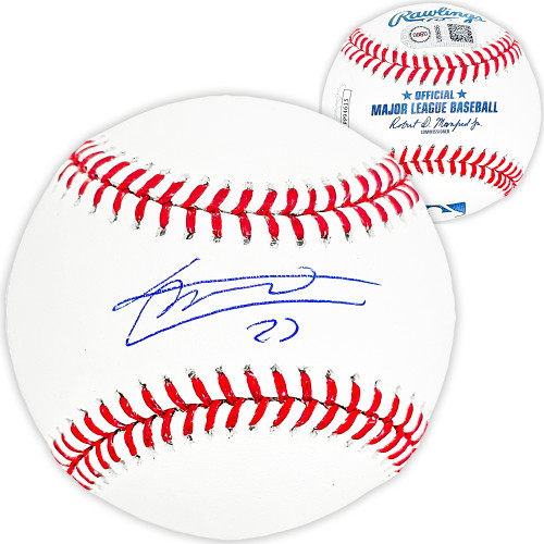 Vladimir Guerrero Jr. Autographed Official MLB Baseball Toronto Blue Jays JSA Stock #215523