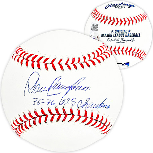 Dave Concepcion Autographed Official MLB Baseball Cincinnati Reds "75-76 WS Champion" Beckett BAS Witness Stock #215692