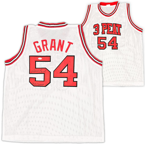 Chicago Bulls Horace Grant Autographed White Jersey "4x Champs" JSA Stock #215705