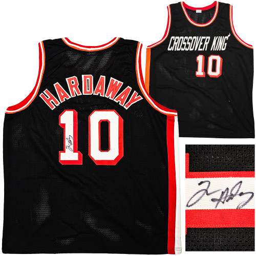 Miami Heat Tim Hardaway Autographed Black Jersey JSA Stock #215722