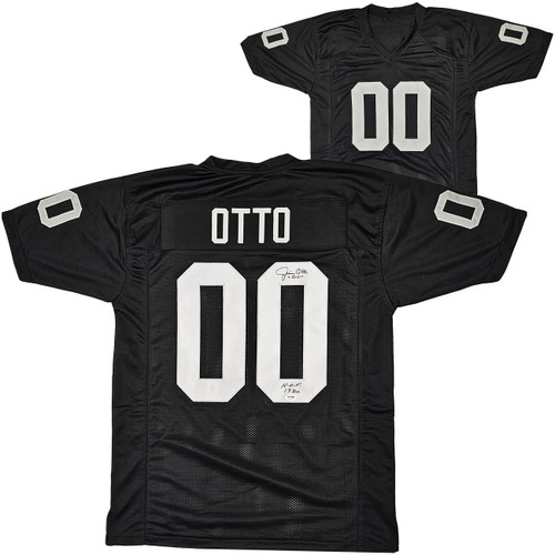 Oakland Raiders Jim Otto Autographed Black Jersey "HOF 1980" PSA/DNA Stock #215777