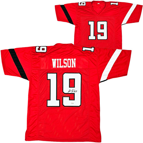 Texas Tech Red Raiders Tyree Wilson Autographed Red Jersey Beckett BAS Witness Stock #215904