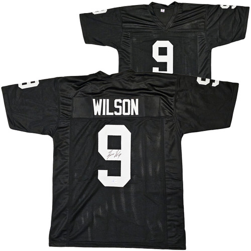 Las Vegas Raiders Tyree Wilson Autographed Black Jersey Beckett BAS Witness Stock #217964