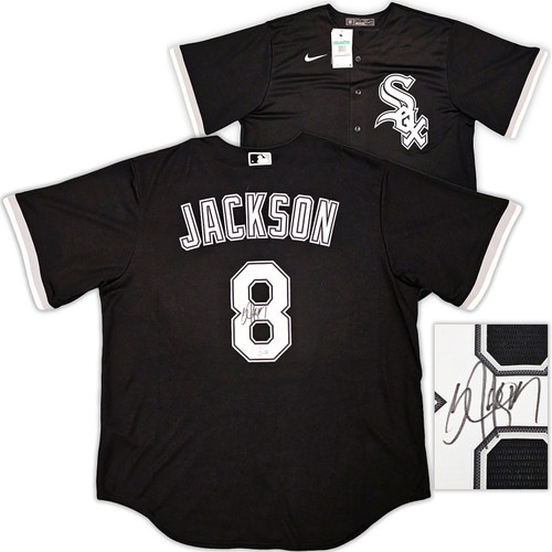 Chicago White Sox Bo Jackson Autographed Black Nike Jersey Size XL Beckett BAS Witness Stock #218041