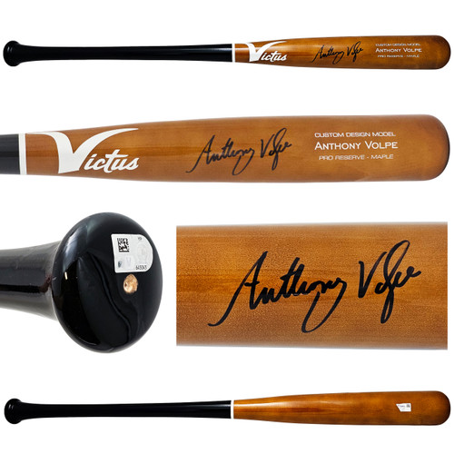 Anthony Volpe Autographed Brown Victus Player Model Bat New York Yankees Fanatics Holo Stock #219042