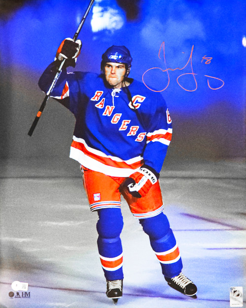 Jaromir Jagr Autographed 16x20 Photo New York Rangers Beckett BAS Witness Stock #219047