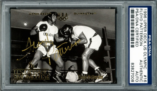 Floyd Patterson Autographed 1996 Upper Deck US Olympic Card #16 PSA/DNA Stock #220353