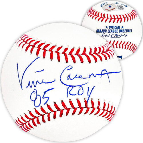 Vince Coleman Autographed Official MLB Baseball St. Louis Cardinals "85 ROY" Beckett BAS QR Stock #220375