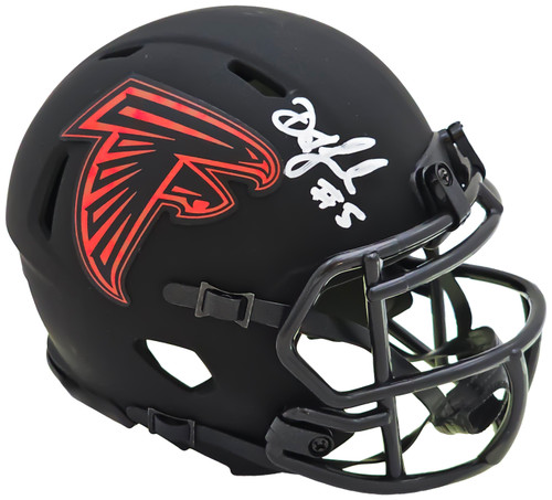 Drake London Autographed Atlanta Falcons Eclipse Black Speed Mini Helmet Beckett BAS QR Stock #220388