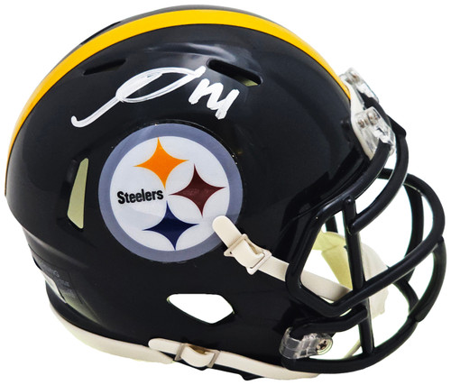 George Pickens Autographed Pittsburgh Steelers Black Speed Mini Helmet Beckett BAS QR Stock #220511