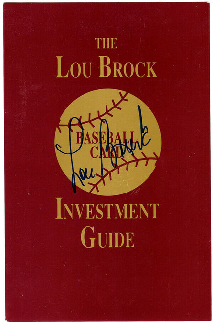 Lou Brock Autographed 5.5x8.5 Guide St. Louis Cardinals Stock #106132