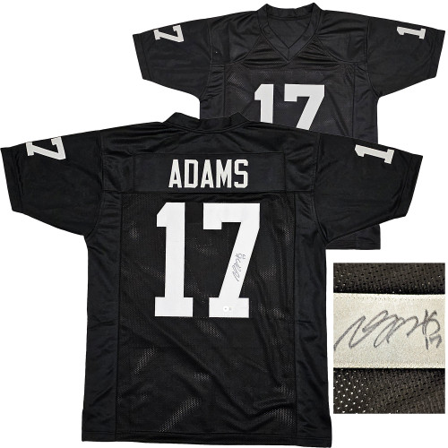 Las Vegas Raiders Davante Adams Autographed Black Jersey Beckett BAS Witness Stock #220595