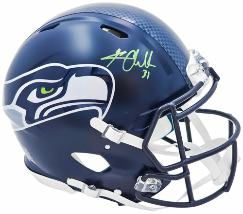 Kam Chancellor Autographed Seattle Seahawks Blue Full Size Authentic Speed Helmet MCS Holo Stock #220822