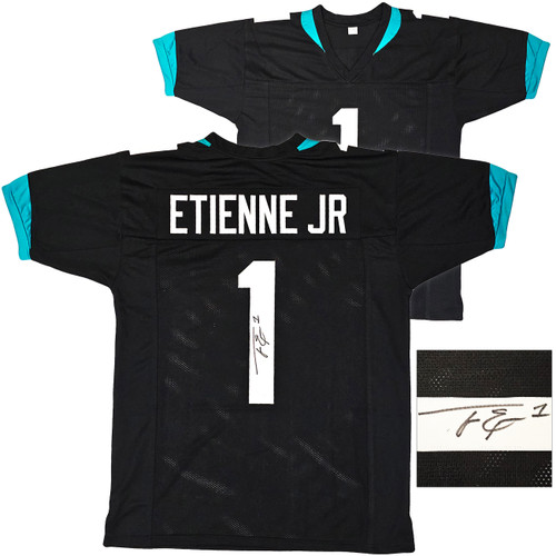 Jacksonville Jaguars Travis Etienne Autographed Black Jersey Beckett BAS Witness Stock #220898