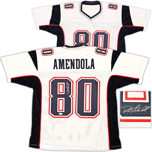 New England Patriots Danny Amendola Autographed White Jersey Beckett BAS Witness Stock #221079