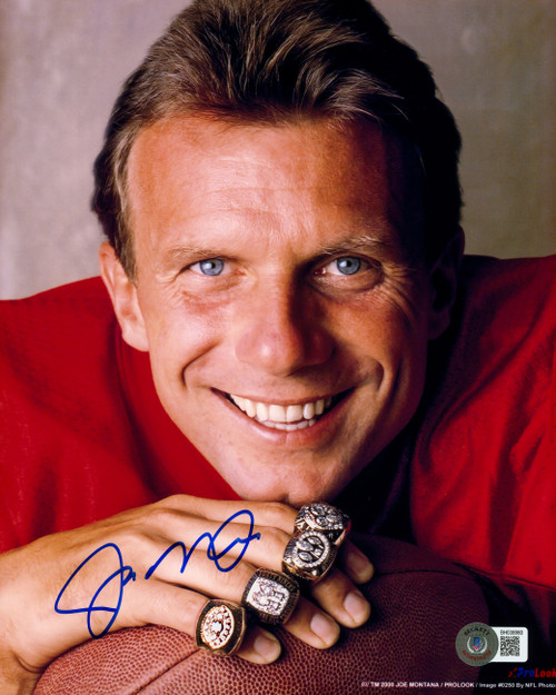 Joe Montana Autographed 8x10 Photo San Francisco 49ers Beckett BAS QR Stock #221160