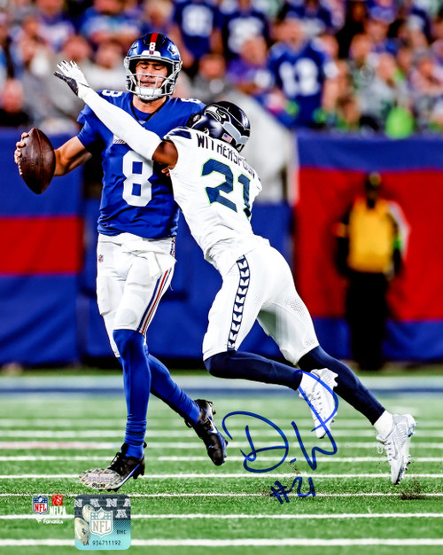 Devon Witherspoon Autographed 8x10 Photo Seattle Seahawks Sack MCS Holo Stock #221349