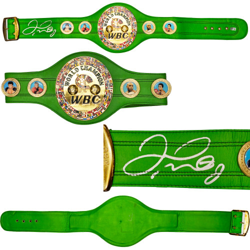Floyd Mayweather Jr. Autographed Lime Green WBC World Championship Boxing Belt Beckett BAS Witness Stock #221645