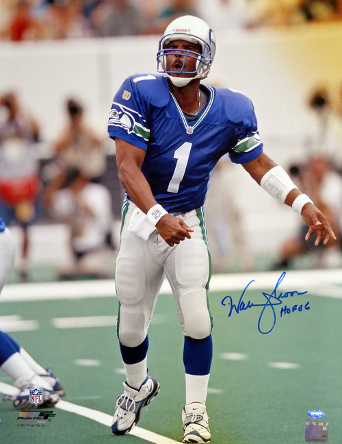 Warren Moon Autographed 16x20 Photo Seattle Seahawks "HOF 06" MCS Holo Stock #112507