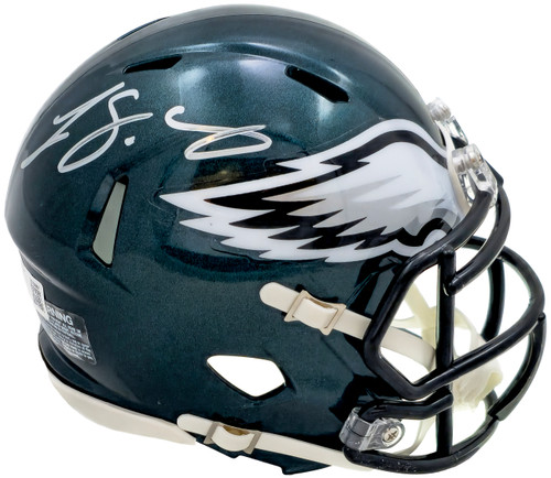 LeSean McCoy Autographed Philadelphia Eagles Green Speed Mini Helmet Beckett BAS Witness Stock #223739