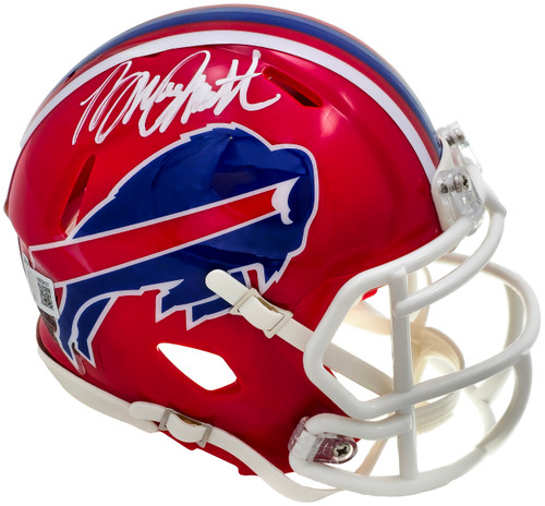 Bruce Smith Autographed Buffalo Bills Red 87-01 Throwback Speed Mini Helmet Beckett BAS Witness Stock #223743