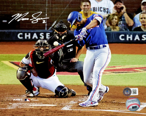 Marcus Semien Autographed 8x10 Photo Texas Rangers Beckett BAS Witness Stock #224192