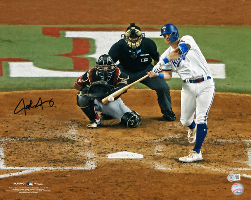 Josh Jung Autographed 16x20 Photo Texas Rangers Beckett BAS Witness Stock #224195