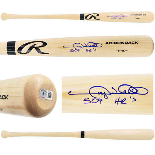 Gary Sheffield Autographed Blonde Rawlings Adirondack Pro Baseball Bat New York Yankees "509 HR" Beckett BAS Witness Stock #224698