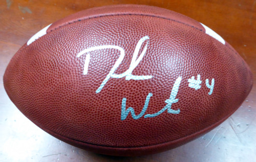 Deshaun Watson Autographed Official NCAA Leather Football Clemson Tigers Beckett BAS Stock #113699