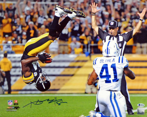 Antonio Brown Autographed 16x20 Photo Pittsburgh Steelers Beckett BAS Stock #121849