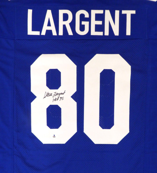 Seattle Seahawks Steve Largent Autographed Blue Jersey "HOF 95" Beckett BAS Stock #124674