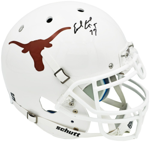 Earl Campbell Autographed Texas Longhorns White Schutt Full Size Replica Helmet "HT 77" JSA Stock #228064