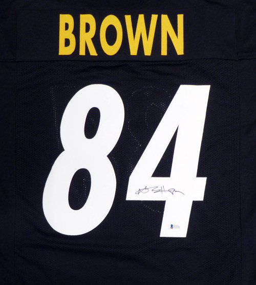 Pittsburgh Steelers Antonio Brown Autographed Black Jersey Beckett BAS Stock #126633