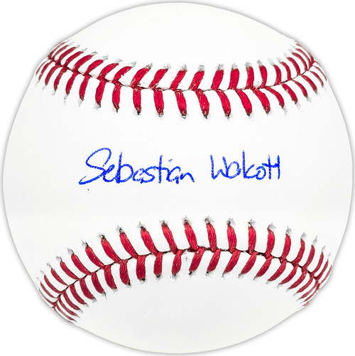 Sebastian Walcott Autographed Official MLB Baseball Texas Rangers Full Name Beckett BAS Witness Stock #227314