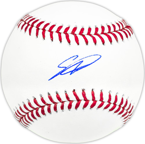 Sebastian Walcott Autographed Official MLB Baseball Texas Rangers Beckett BAS Witness Stock #227315