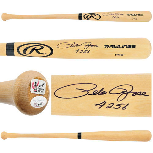 Pete Rose Autographed Blonde Rawlings Pro Baseball Bat Cincinnati Reds "4256" JSA Stock #228077