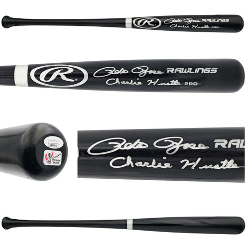 Pete Rose Autographed Black Rawlings Pro Baseball Bat Cincinnati Reds "Charlie Hustle" JSA Stock #228087