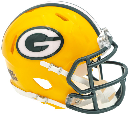 Unsigned Green Bay Packers Yellow Speed Mini Helmet Stock #228819